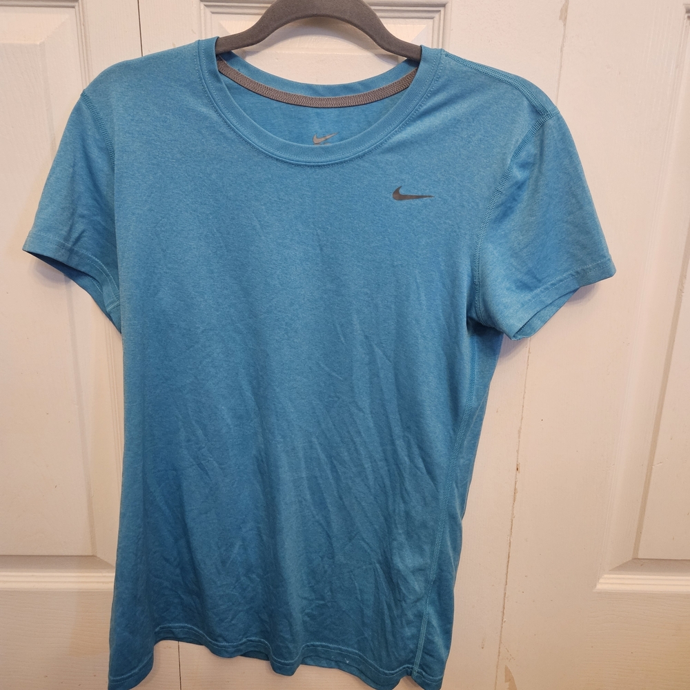 Nike Women's Teal Short Sleeve Crew Tee with Swoosh